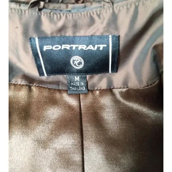 PORTRAIT Rich Bronze/Sienna Elegant Mid-Length Coat (NWT) - Med - Picture 6 of 7
